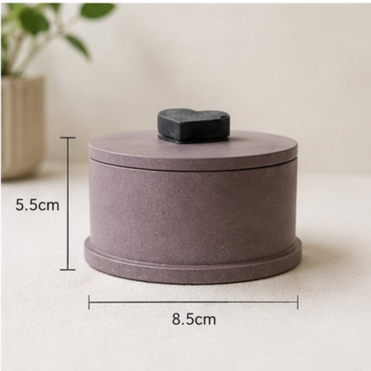 Round Handmade Jewellery Box with Lid