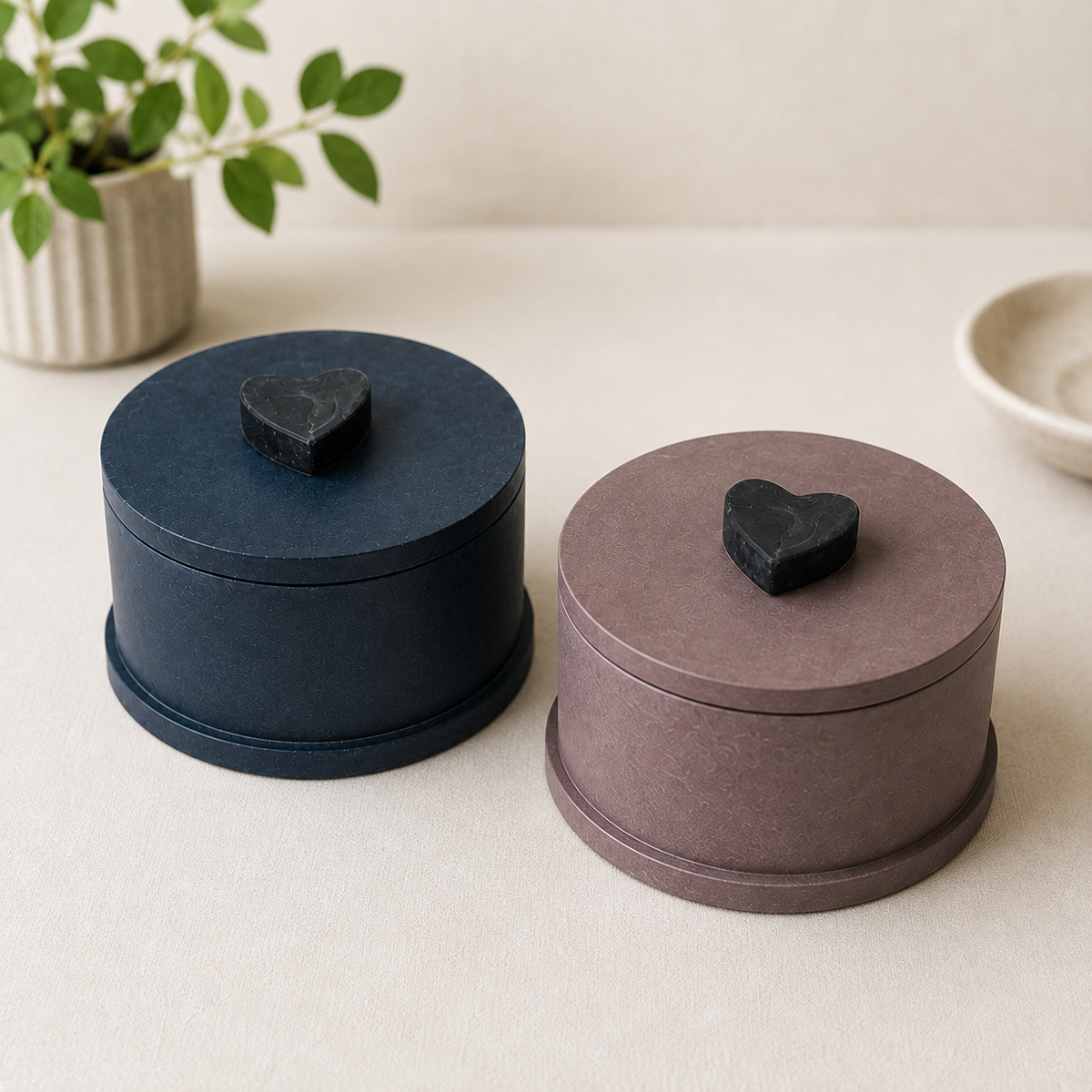 Round Handmade Jewellery Box with Lid