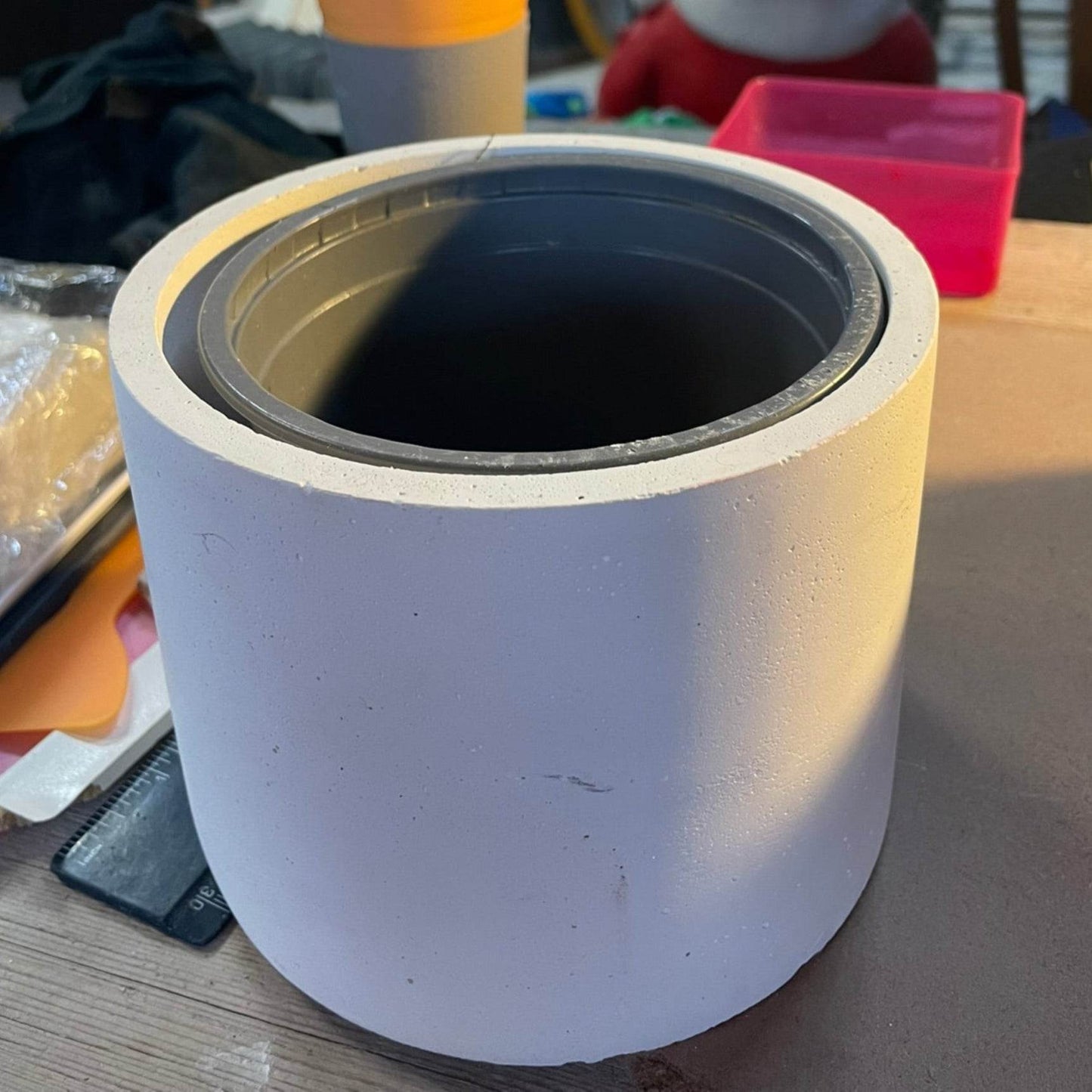 Concrete Cement Round Pot 20cm x 16.5cm. - Potsforfun
