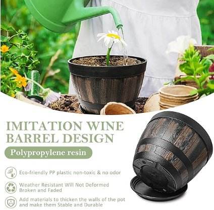 Flower Pots Planter for Plants with Drainage Holes - Potsforfun