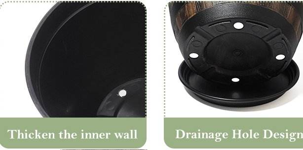 Flower Pots Planter for Plants with Drainage Holes - Potsforfun