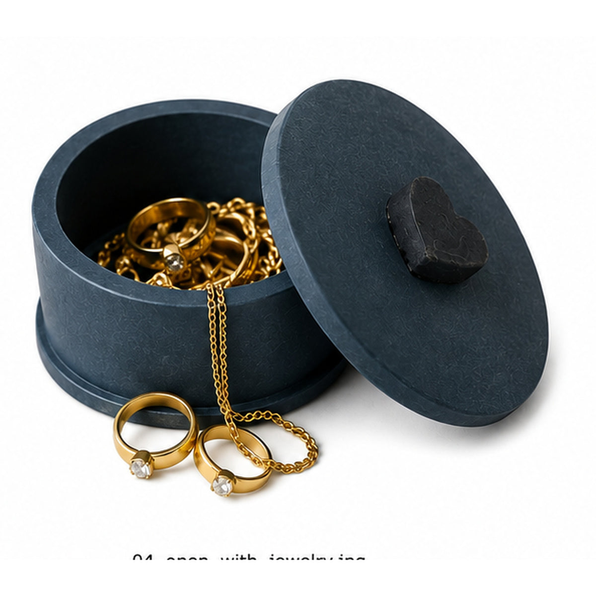 Round Handmade Jewellery Box with Lid