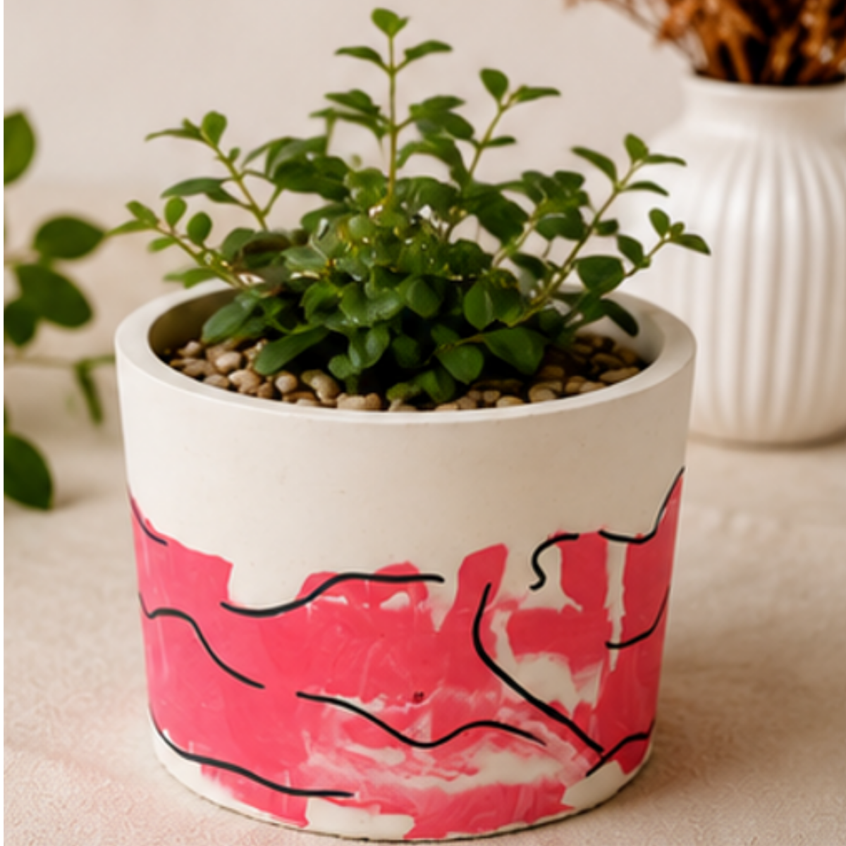 Abstract One-of-a-Kind Plant Pot