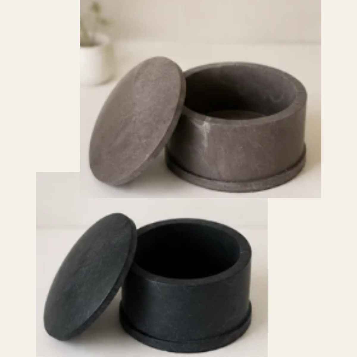 Round Handmade Jewellery Box with Lid