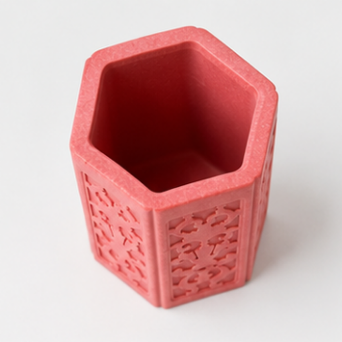Decorative Hexagon Pencil Pot