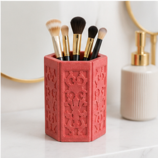 Decorative Hexagon Pencil Pot