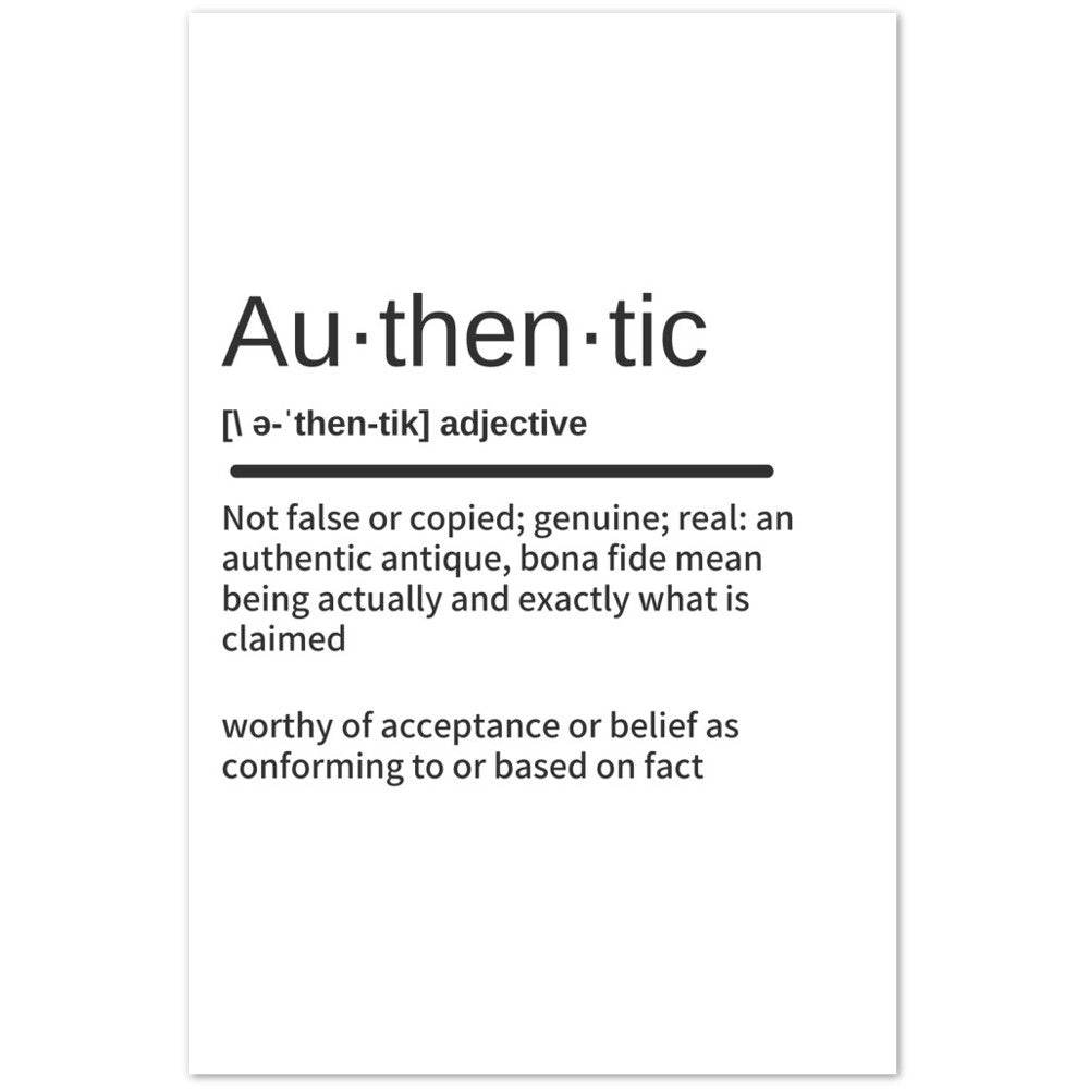 AUTHENTIC Definition Print- Word Art -Black and White Super Quote Wall Decor - Potsforfun